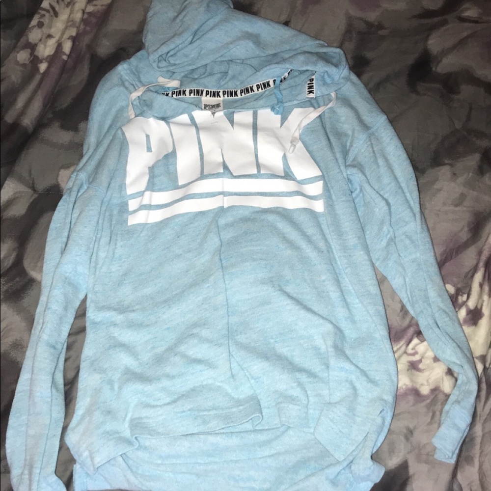 pink sky blue beach cover up size s